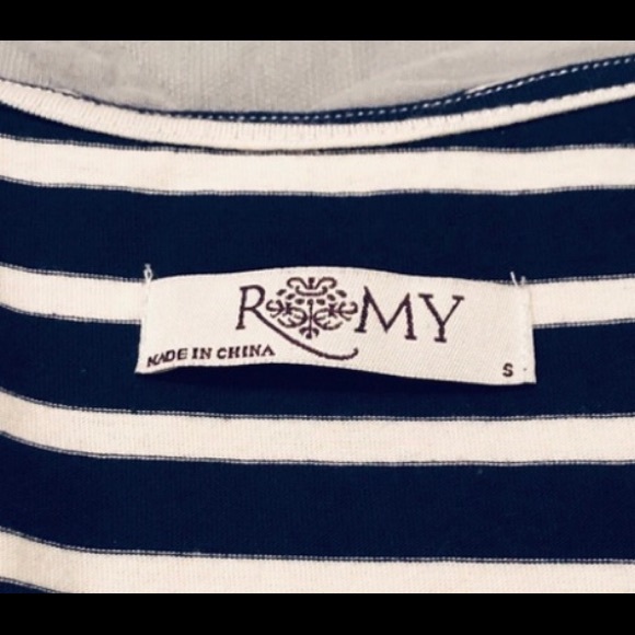 Romy size S Romy A-line Navy Striped Dress 💙 - Picture 8 of 8